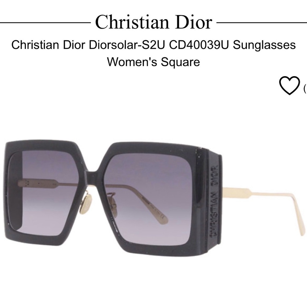 Dior Women's Square Sunglasses - Black and Gold